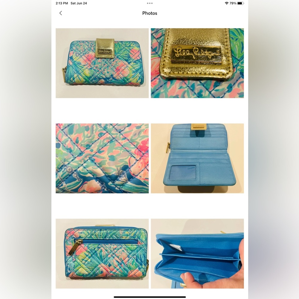 GUC Lilly Pulitzer Snap & Zipper Wallet